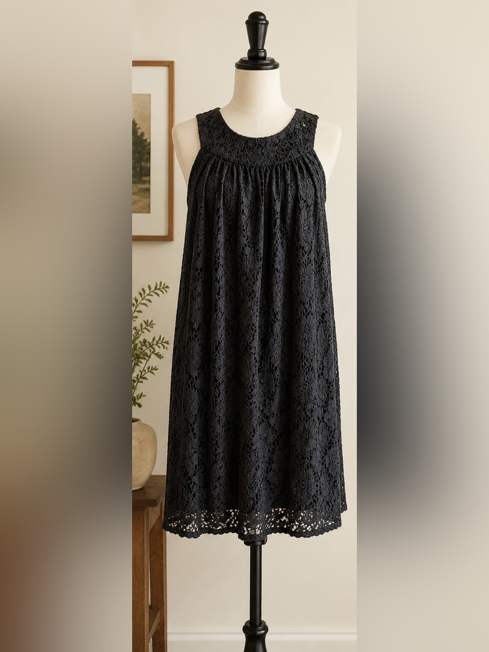 Laundry by Design Black Lace Dress midi - NWT